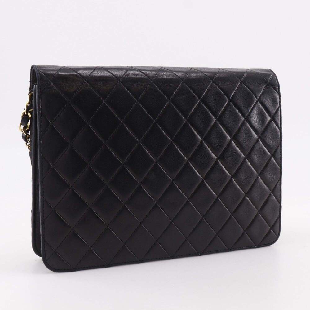 CHANEL Black Lambskin Leather Shoulder Bag - Picture 3 of 16